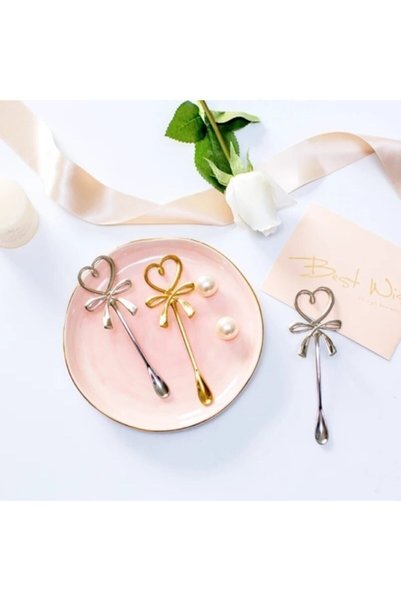 LOVYCO Parlak Gold Kalp Çay Kaşığı 1 Adet