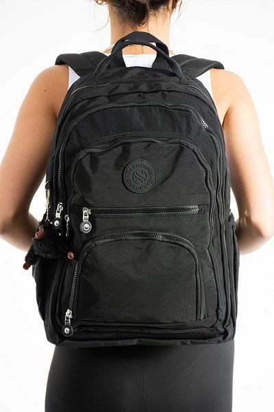 EFTREND Sanmorris Unisex Crinkle Fabric - Αδιάβροχο, μεσαίου μεγέθους Laptop Σχολείο και σακίδιο πλάτης πολλαπλών θέσεων