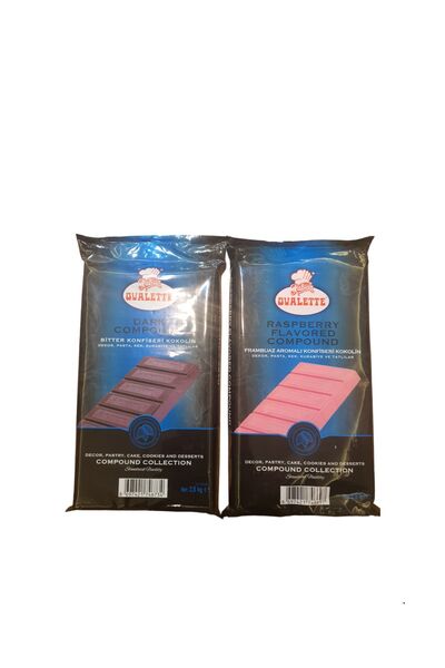 Katsan Ovalette OVALETTE FRAMBUAZ VE BİTTER EKO KUVERTUR 2’li SET