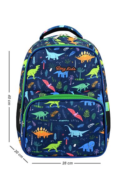 Roxy Dinosaur Set of 3 - Primary School Bag, Thermal Lunch Box and Pencil Case Licensed