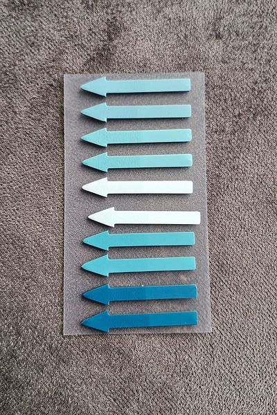Mona Craftist 200 Sheets Light Blue - Soft Pastel Arrow Post-It Index Sticker Note Paper