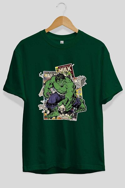 Ankhises Μπλουζάκι Emerald Green Hulk Oversize - Crew Neck, Βαμβακερό Ανδρικό Γυναικείο