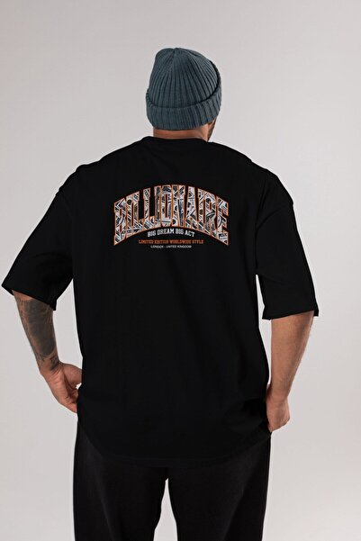 Ankhises Tricou Oversize Negru Billionaire - Unisex Decolteu Crew