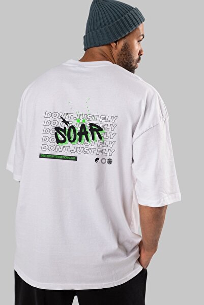 Ankhises Lebdite, ne samo letite Arka Štampano Bela Oversize kroj T-shirt Muš...