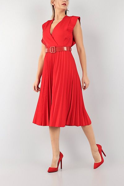 Phoenix Women Dumbbell Pleated Dress