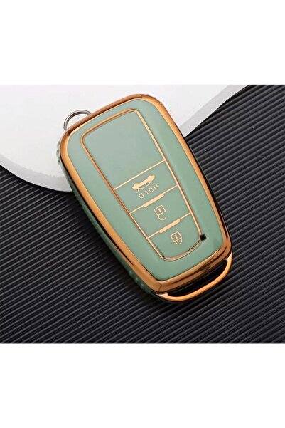 AYZ GARAGE حافظة مفاتيح من مادة TPU باللون الأخضر الفاتح مكونة من 3 مفاتيح لس...