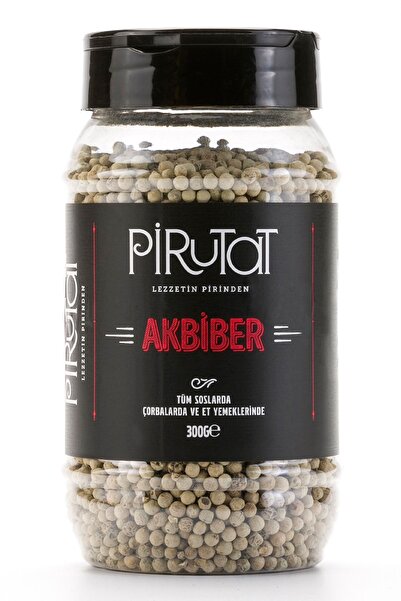 pirutat Akbiber Beyaz Karabiber 300 g Flip Top Kapak