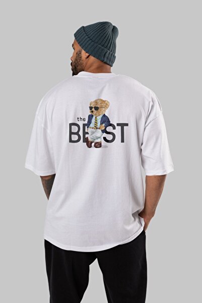 Ankhises Medvedić Najbolji Leđa Štampano Beli Muškarci Žene okrugla kragna Ov...