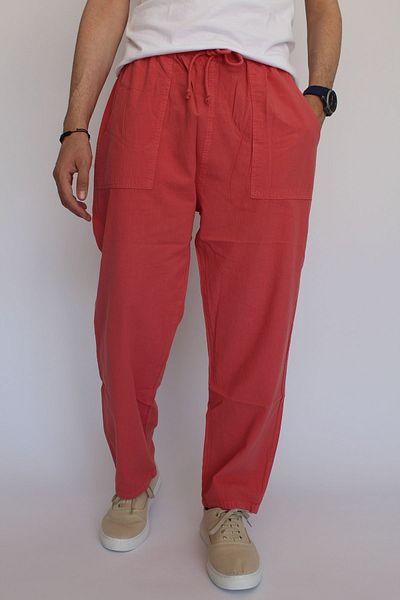 nobility jean Unisex Summer Linen Trousers with Elastic Waist Comfortable Fit Cotton Cool-Keeping Linen Trousers