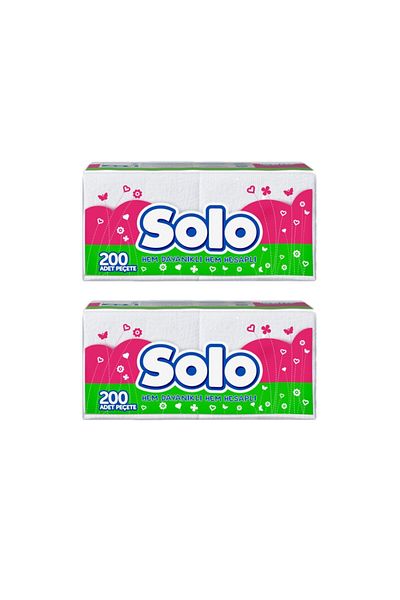 Solo Napkin 200 Pieces 2 Packs 400 Uses