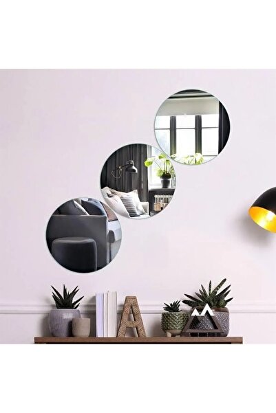 Attention Not Mirror..!! Decorative Silver Mirror Plexiglass Wall Ornament 3 Pcs(20CM X 20CM)