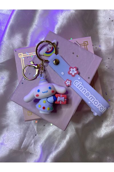 SANRIO 1 Piece Cinnemarol Keychain, Cute Gift Keychain Bag Ornament