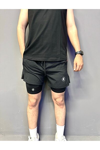 KXSPOR شورت KX TIGHTS / شورت تدريب 'أسود ورمادي'