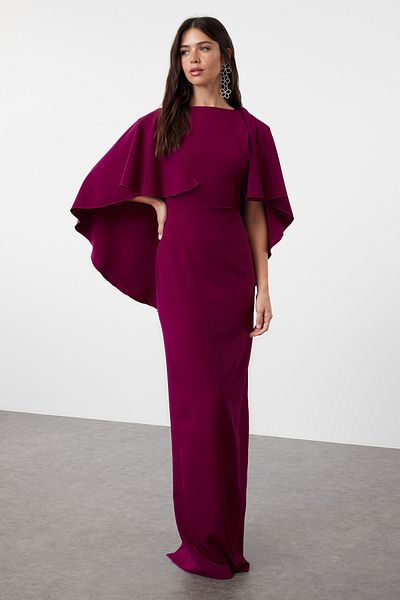 Trendyol Collection Purple Woven Evening Dress - Graduation Dress TPRSS24AE00032