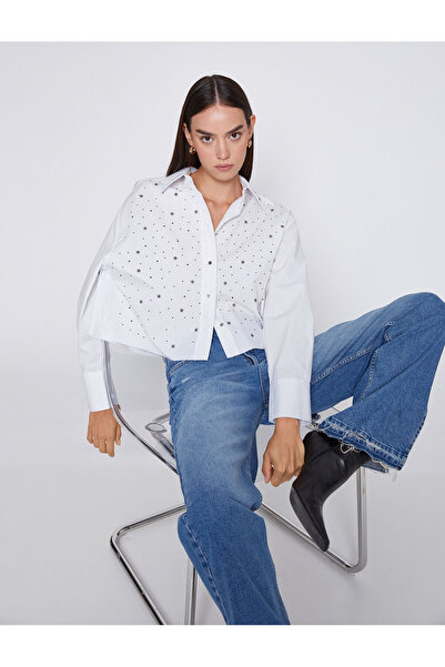 Koton Crop-Shirt mit Staple-Print