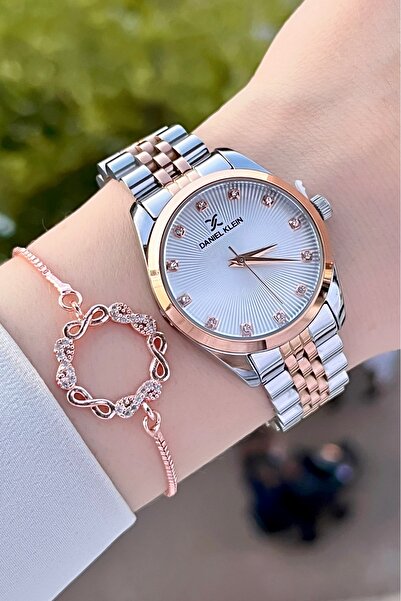 Daniel Klein Bronz Gri Renk Ayarlanabilir Kordonlu Kadın Kol Saati Ve Bilekli...