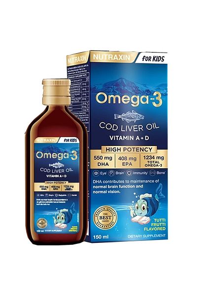 Nutraxin For Kids Omega 3 Fish Oil Food Supplement 150 ml