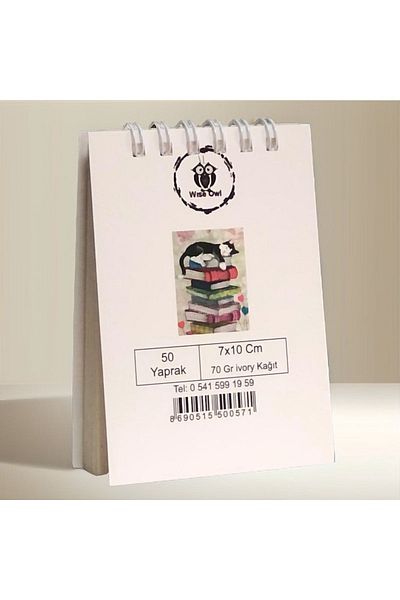 Pagos Yayınları Mini Notebook A7/50 Sheets/Carton Cover/70 gr.Concept Notebook
