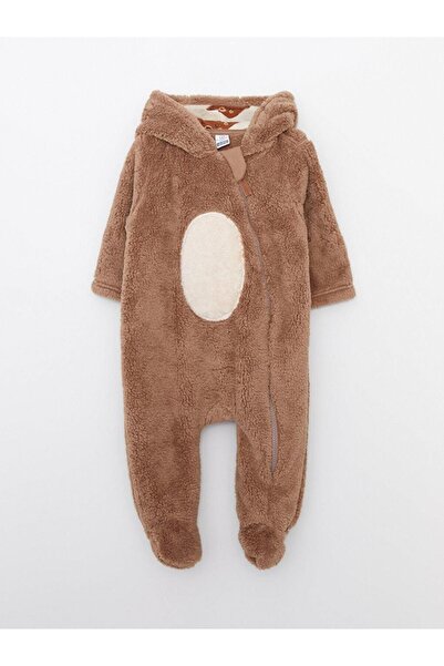 LC Waikiki Lcw Baby Hooded Long Sleeve Plush Baby Boy Romper (W2)