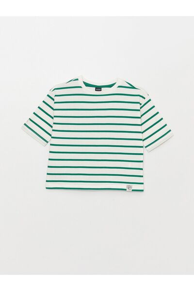 LC Waikiki Girl - Crew Neck Striped Short Sleeve T-Shirt