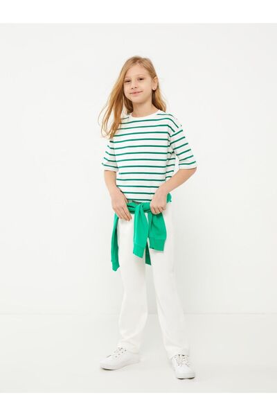 LC Waikiki Girl - Crew Neck Striped Short Sleeve T-Shirt