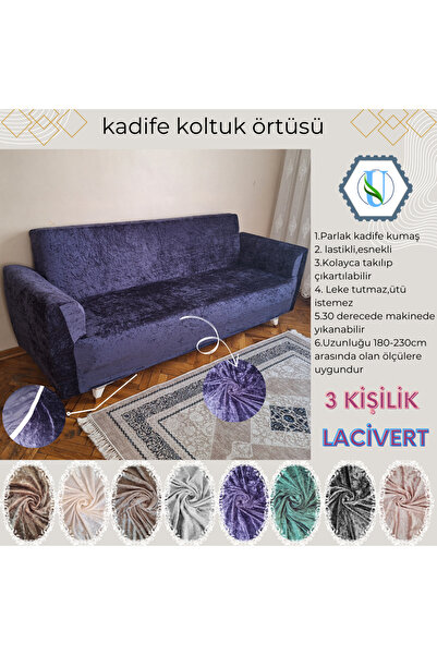 Uy Style Tekstil 3-місний оксамитовий диван і диван-ліжко Чохол - Чохол