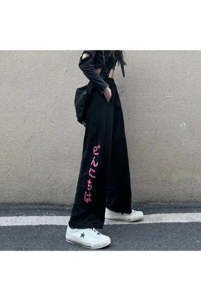 Touz Moda Street Style Kuromi & Melody Printed Unisex φαρδιά αθλητική φόρμα