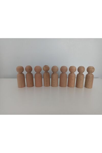 Gepetto Kayın Ağacından Ahşap Ham Peg Bebek Erkek Figürü Pegdoll