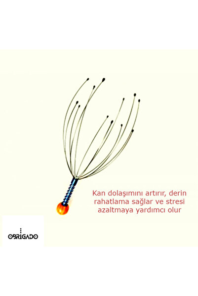 obrigado Baş masajı örümcek kafa derisi birinci sınıf baş masaj aleti, derinl...