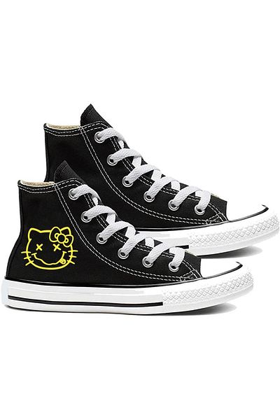 Touz Moda Pantofi de pânză cu imprimeu Smile negru