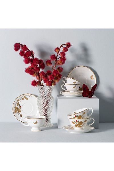 Jumbo Golden Butterfly 2-Piece Coffee Cup Set - Yni Tsrm718675