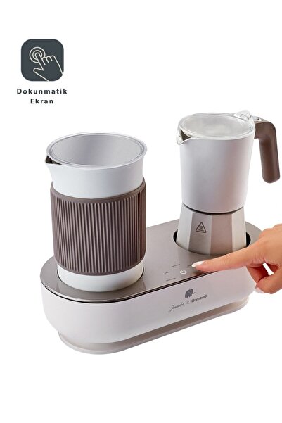 Jumbo x Homend JoyPot 5013H, Mochapot with Milk Frothing Function and 4 Different Coffee Programs