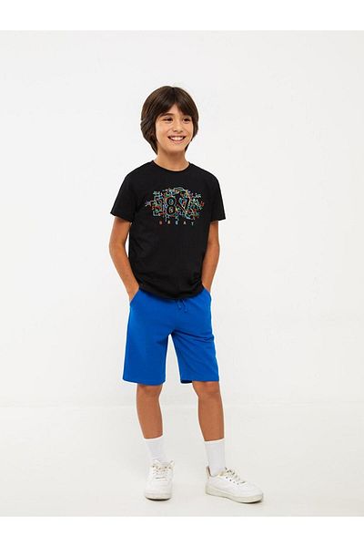 LC Waikiki Pantaloni scurți de bază pentru băieți LCW Kids cu talie elastică
