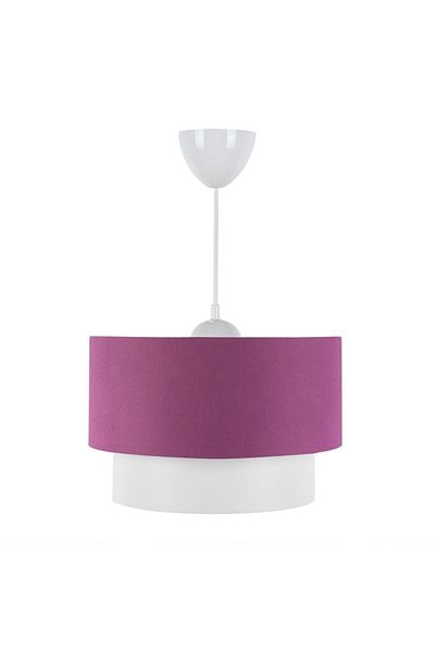 HOMİNG Artgift Cake - Purple Pendant Lamp Fabric Chandelier Bedroom Living Room Entrance