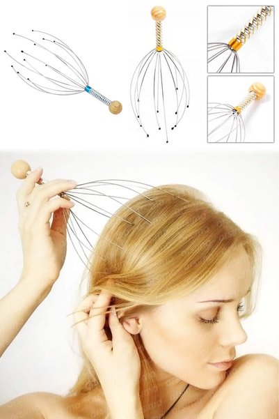 obrigado Head Massager Therapy Tool Relieve and Relax Your Stress.Head Massager Tool with Wires