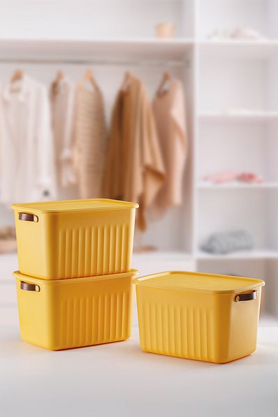Mutfak Köşesi Boxify Mix 15 Lt - 3 Pieces Organizer Box with Lid, Decorative Storage Organizer