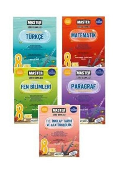 Okyanus Yayınları 2023_2024 8. Sınıf (MASTER) Video Çözümlü 5 Li Set Ders Kit...