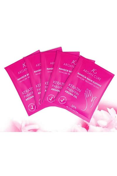 Argan Cure Waterless Manicure Care Spa Gloves 5 Pieces