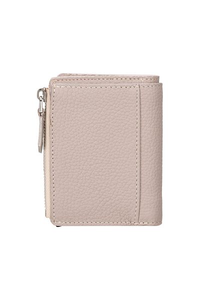 PLM Beige Leather Wallet and Card Holder - 10 Card Compartments, Mechanism