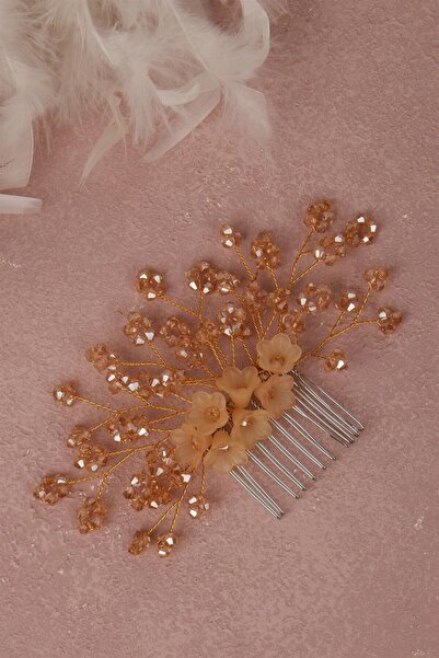 Limelia Accesoriu pentru păr de mireasă - Agrafă cu pieptene cu mărgele de fl...