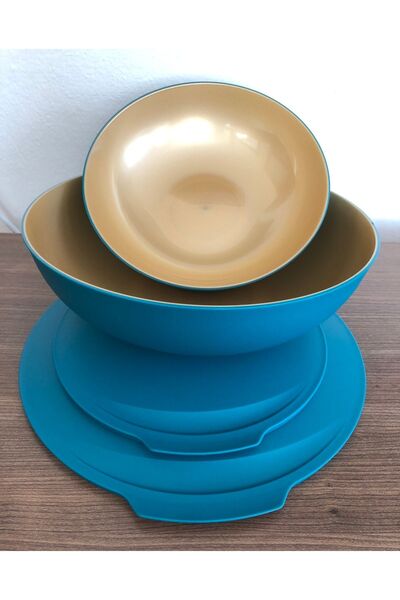 Tupperware Berrak Ikili Set Turkuaz-gold