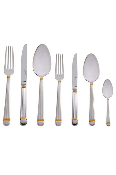 Jumbo 84 Pieces 12 Person Gold Fork Spoon Knife Set 4200
