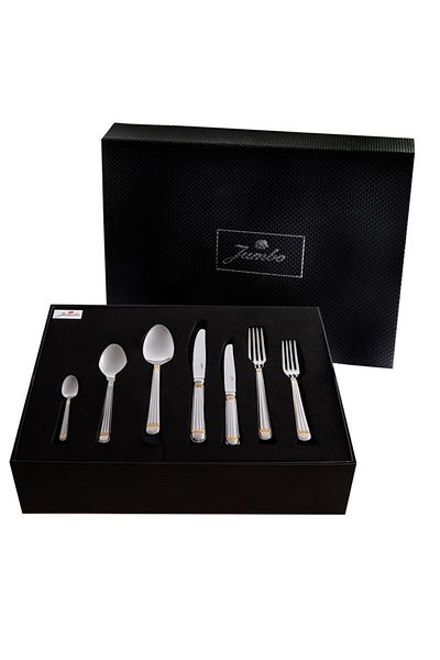 Jumbo 84 Pieces 12 Person Gold Fork Spoon Knife Set 4200