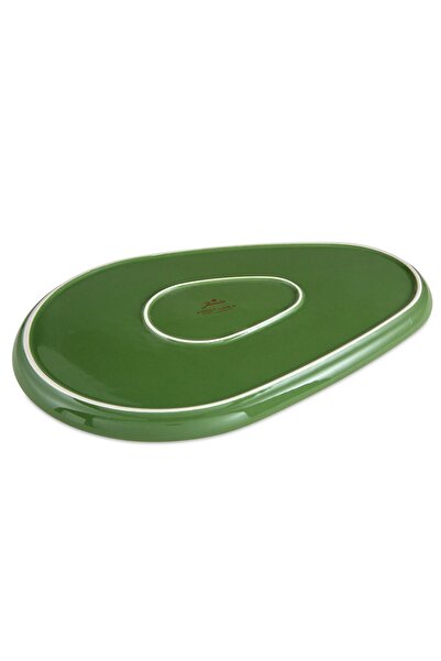 Jumbo Golfline Club Yeşil Büyük Boy Servis Tabağı 33.5 cm