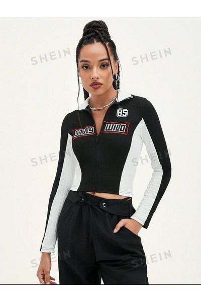 Gofeel Tech Stay Wild - Μακρυμάνικο Crop Top με φερμουάρ