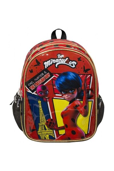 Miraculous LADYBUG - Girl's Primary School Backpack, Ladybug Patterned SET