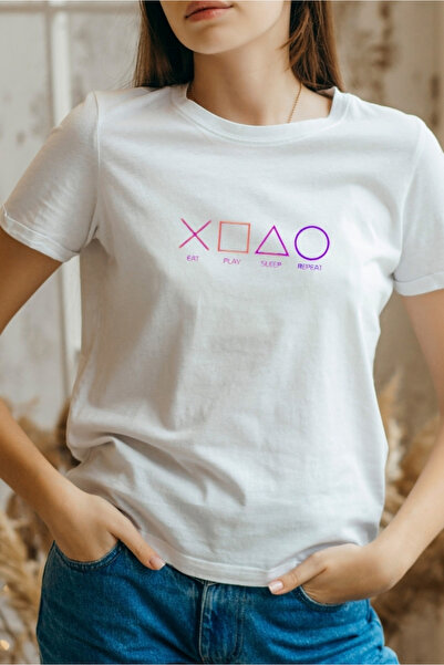 oneagılyazı Oversize Printed T-shirt - Παίξτε