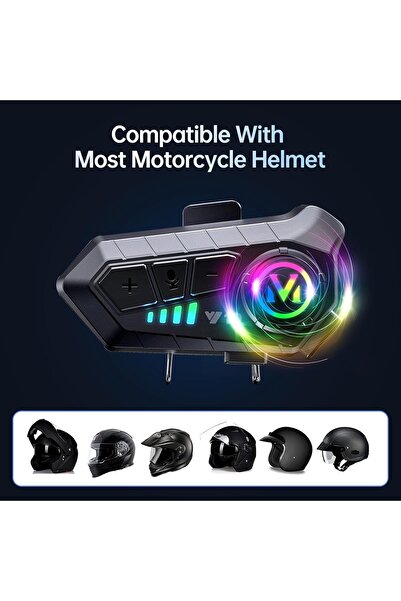 mimtec Çok Fonksiyonlu Motosiklet Kaskı İnterkomlu Bluetooth Kulaklığı: Yüksek Dayanıklılık ve Hızlı Şarj