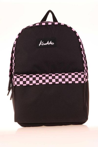 KAUKKO Rucsac de școală cu model în carouri roz - K1631