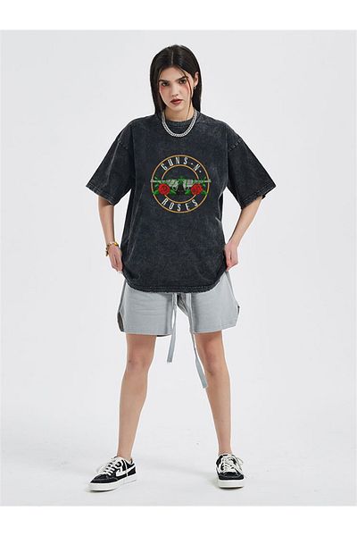 Touz Moda Rock Series Washable Guns N' Roses Unisex Vintage T-shirt